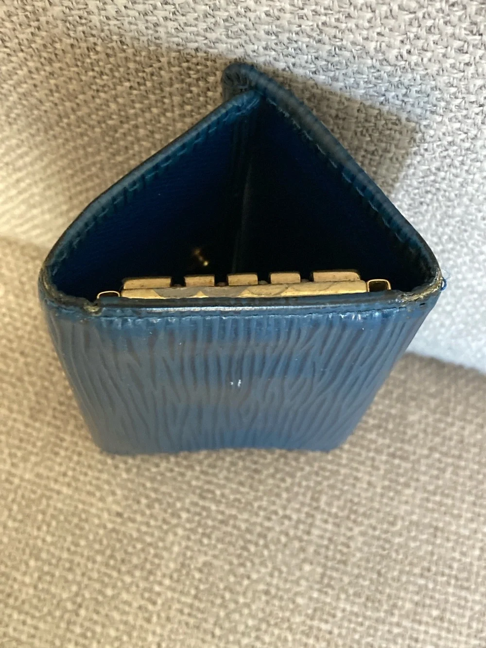 Louis Vuitton Blue Epi Leather Key & Card Holder